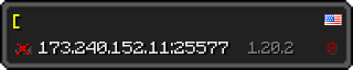 Userbar 320x64 in Minecraft-Stil für den Server 173.240.152.11:25577