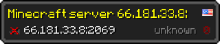 Юзербар 320x64 у стилі майнкрафт для сервера 66.181.33.8:2069
