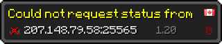 Userbar 320x64 in minecraft style for 207.148.79.58:25565