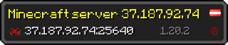 Userbar 320x64 in minecraft style for 37.187.92.74:25640