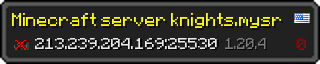 Userbar 320x64 in Minecraft-Stil für den Server 213.239.204.169:25530