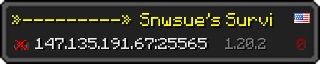 Userbar 320x64 in Minecraft-Stil für den Server 147.135.191.67:25565