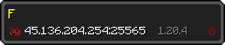 Userbar 320x64 in minecraft style for 45.136.204.254:25565