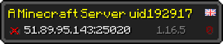 Userbar 320x64 in Minecraft-Stil für den Server 51.89.95.143:25020