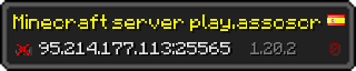 Userbar 320x64 in Minecraft-Stil für den Server 95.214.177.113:25565