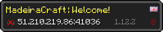 Userbar 320x64 in Minecraft-Stil für den Server 51.210.219.86:41036