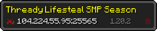 Userbar 320x64 in minecraft style for 104.224.55.95:25565