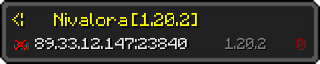 Userbar 320x64 in minecraft style for 89.33.12.147:23840