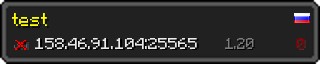 Userbar 320x64 in Minecraft-Stil für den Server 158.46.91.104:25565