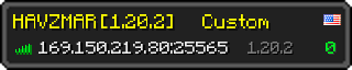 Userbar 320x64 in minecraft style for 169.150.219.80:25565