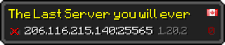Userbar 320x64 in Minecraft-Stil für den Server 206.116.215.140:25565