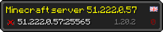 Юзербар 320x64 у стилі майнкрафт для сервера 51.222.0.57:25565