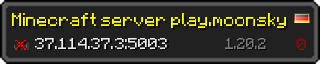 Userbar 320x64 in Minecraft-Stil für den Server 37.114.37.3:5003