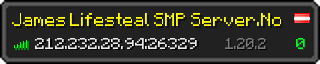 Userbar 320x64 in minecraft style for 212.232.28.94:26329