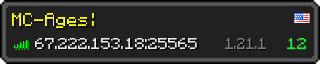 Userbar 320x64 in minecraft style for 67.222.153.18:25565