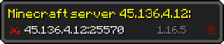 Userbar 320x64 in Minecraft-Stil für den Server 45.136.4.12:25570