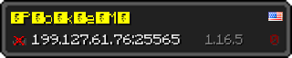 Userbar 320x64 in minecraft style for 199.127.61.76:25565
