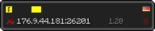 Userbar 320x64 in Minecraft-Stil für den Server 176.9.44.181:26201