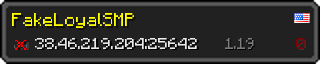 Userbar 320x64 in minecraft style for 38.46.219.204:25642