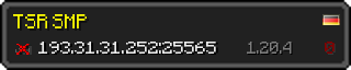 Userbar 320x64 in minecraft style for 193.31.31.252:25565