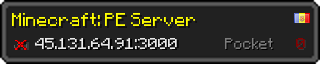 Userbar 320x64 in Minecraft-Stil für den Server 45.131.64.91:3000