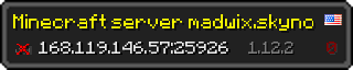 Userbar 320x64 in Minecraft-Stil für den Server 168.119.146.57:25926