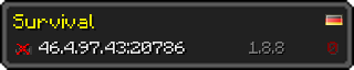 Userbar 320x64 in Minecraft-Stil für den Server 46.4.97.43:20786