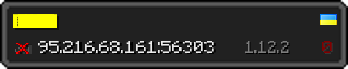 Userbar 320x64 in Minecraft-Stil für den Server 95.216.68.161:56303