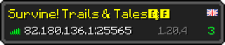 Userbar 320x64 in minecraft style for 82.180.136.1:25565