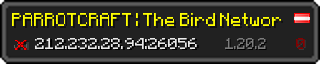 Userbar 320x64 in minecraft style for 212.232.28.94:26056