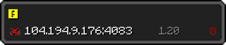 Userbar 320x64 in Minecraft-Stil für den Server 104.194.9.176:4083