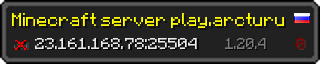 Userbar 320x64 in Minecraft-Stil für den Server 23.161.168.78:25504