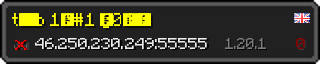 Userbar 320x64 in minecraft style for 46.250.230.249:55555