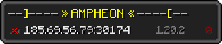 Userbar 320x64 in minecraft style for 185.69.56.79:30174