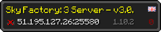 Userbar 320x64 in Minecraft-Stil für den Server 51.195.127.26:25580