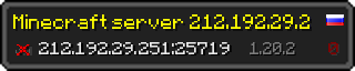 Userbar 320x64 in Minecraft-Stil für den Server 212.192.29.251:25719