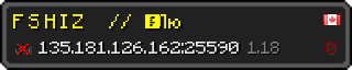 Userbar 320x64 in minecraft style for 135.181.126.162:25590