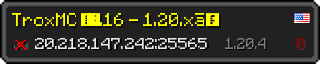 Userbar 320x64 in minecraft style for 20.218.147.242:25565