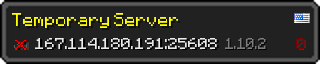 Userbar 320x64 in Minecraft-Stil für den Server 167.114.180.191:25608