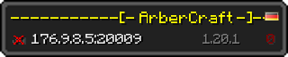 Userbar 320x64 in minecraft style for 176.9.8.5:20009