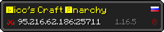 Userbar 320x64 in minecraft style for 95.216.62.186:25711