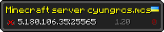 Userbar 320x64 in Minecraft-Stil für den Server 5.180.106.35:25565