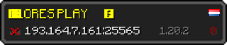 Userbar 320x64 in Minecraft-Stil für den Server 193.164.7.161:25565
