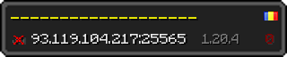 Userbar 320x64 in Minecraft-Stil für den Server 93.119.104.217:25565