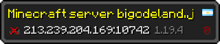 Userbar 320x64 in Minecraft-Stil für den Server 213.239.204.169:10742