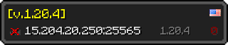 Userbar 320x64 in minecraft style for 15.204.20.250:25565