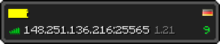 Userbar 320x64 in minecraft style for 148.251.136.216:25565