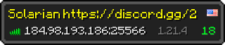 Userbar 320x64 in Minecraft-Stil für den Server 184.98.193.186:25566