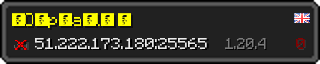 Userbar 320x64 in minecraft style for 51.222.173.180:25565