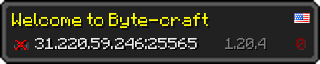 Userbar 320x64 in minecraft style for 31.220.59.246:25565